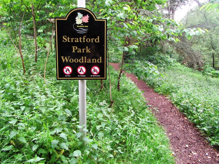 Stratford Park woodland entrance