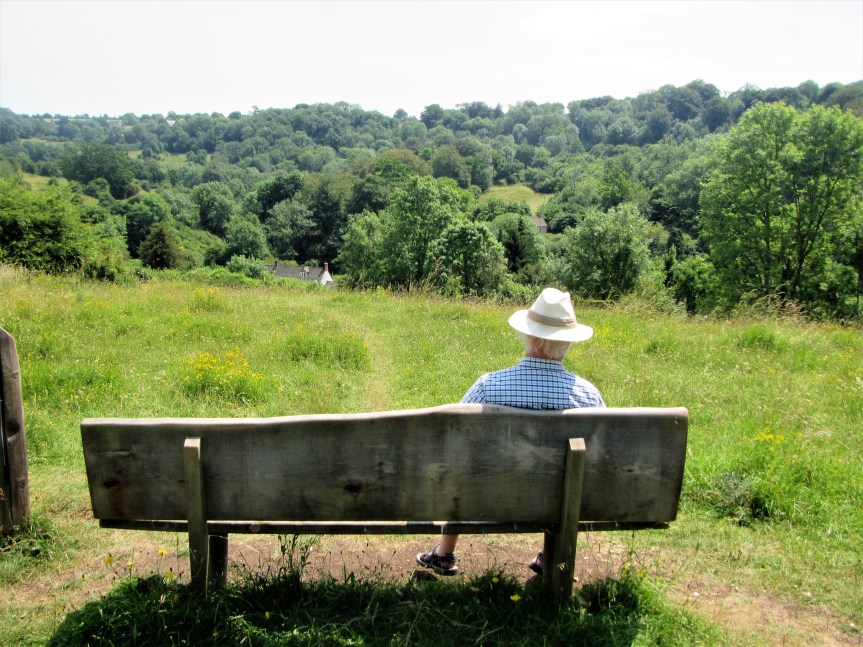 Bob and bench Daneway Banks July 2018 - C Aistrop